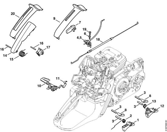 Throttle control Gasoline chain saws (MS) MS 441 C-M Stihl