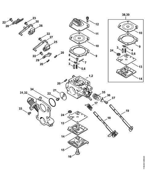 Carburetor HD-49, HD-47 Gasoline chain saws (MS) MS 441 C-M W Stihl