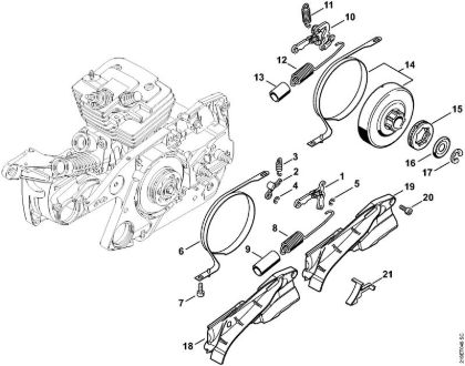 Chain brake Gasoline chain saws (MS) MS 441 C-MQ Stihl