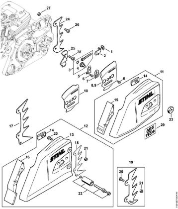 Chain tensioner Gasoline chain saws (MS) MS 441 C-MQ Stihl