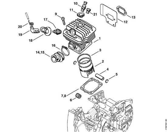 Cylinder Gasoline chain saws (MS) MS 460-W Stihl