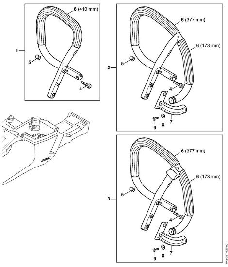 Handlebar Gasoline chain saws (MS) MS 462 C-M R Rettungssà¤ge Stihl