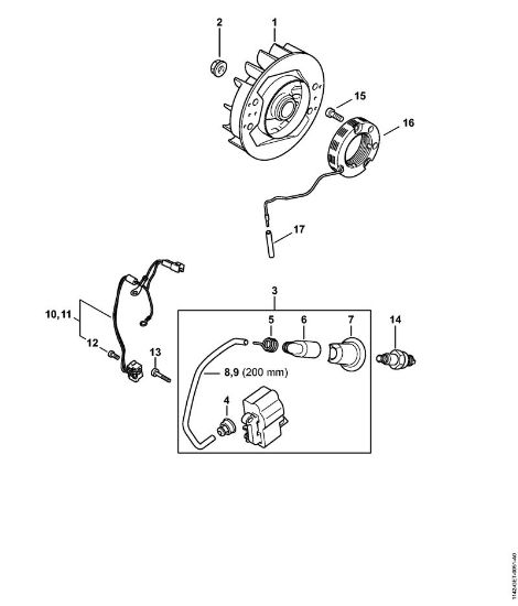 Ignition system M-Tronic (Heating) Gasoline chain saws (MS) MS 462 C-M VW Stihl