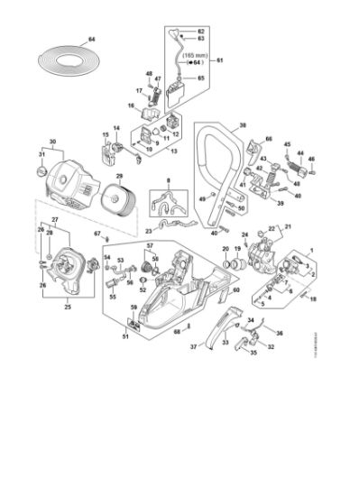 Picture of Fuel injection system, Tank housing, Handlebar MS 500i MS 500i