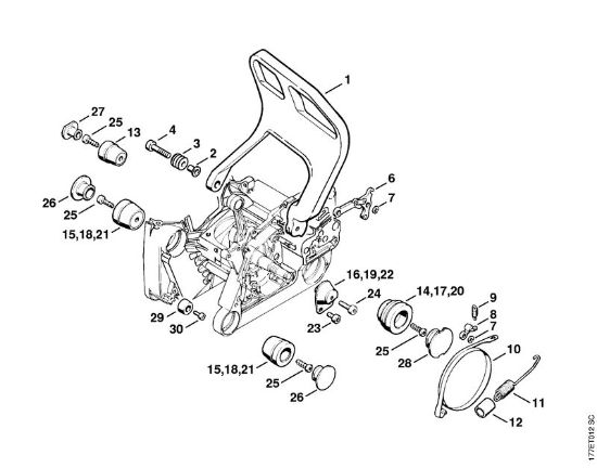 AV system Gasoline chain saws (MS) MS 640 Stihl