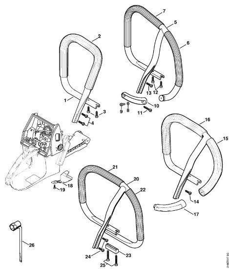 Handlebar Gasoline chain saws (MS) MS 650 Stihl