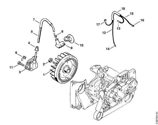 Ignition system Gasoline chain saws (MS) MS 650 Stihl