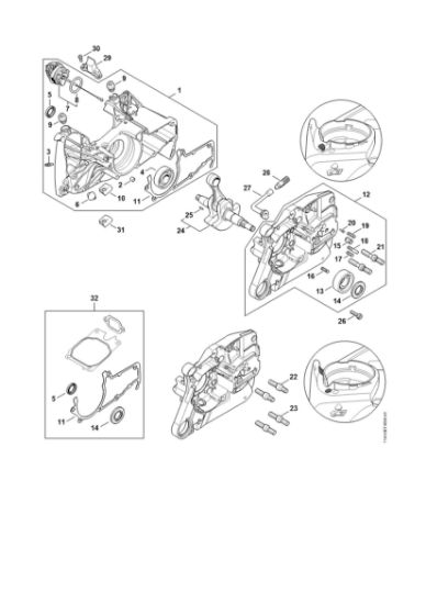 Picture of Crankcase MS 651