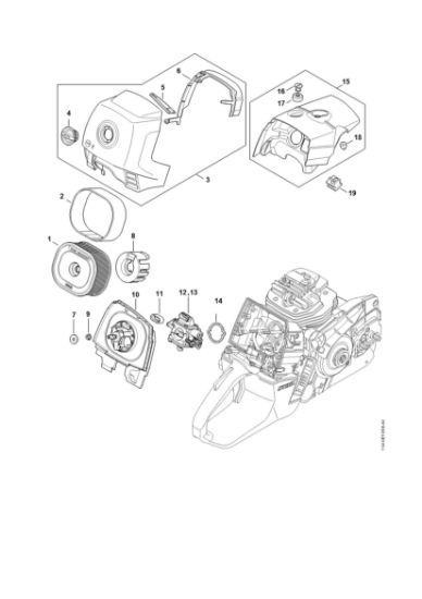 Picture of Air filter, Shroud MS 651-R