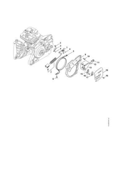 Picture of Chain brake, Chain tensioner MS 651-R