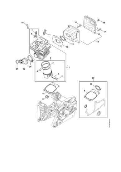 Picture of Cylinder, Muffler MS 651-R