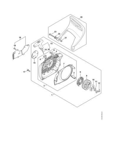 Picture of Rewind starter, Hand guard MS 651-R