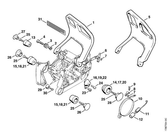 AV system Gasoline chain saws (MS) MS 660 Stihl