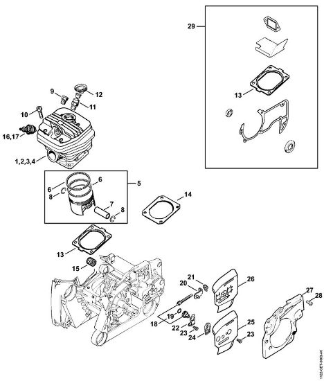 Cylinder Gasoline chain saws (MS) MS 660 Stihl