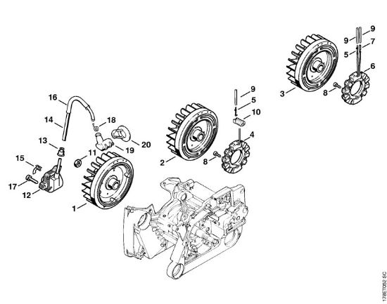 Ignition system Gasoline chain saws (MS) MS 660 Stihl