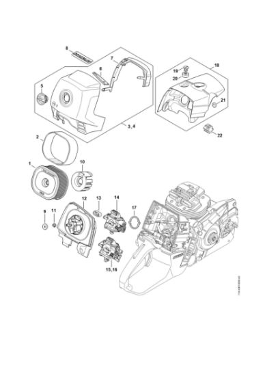 Picture of Air filter, Shroud MS 661 C-M