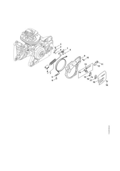 Picture of Chain brake, Chain tensioner MS 661 C-M