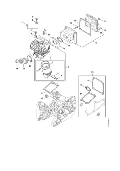 Picture of Cylinder, Muffler MS 661 C-M