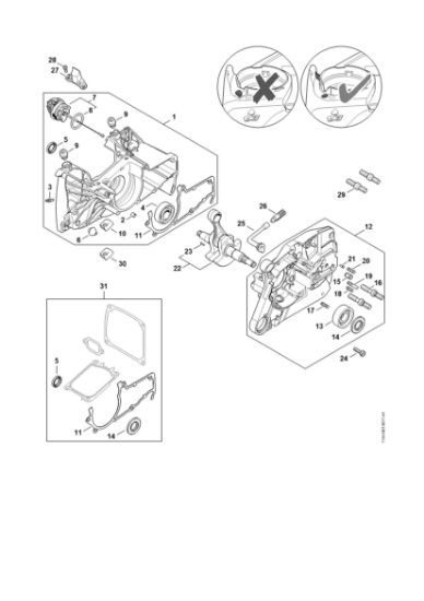 Picture of Crankcase   188163090 MS 661 C-M W