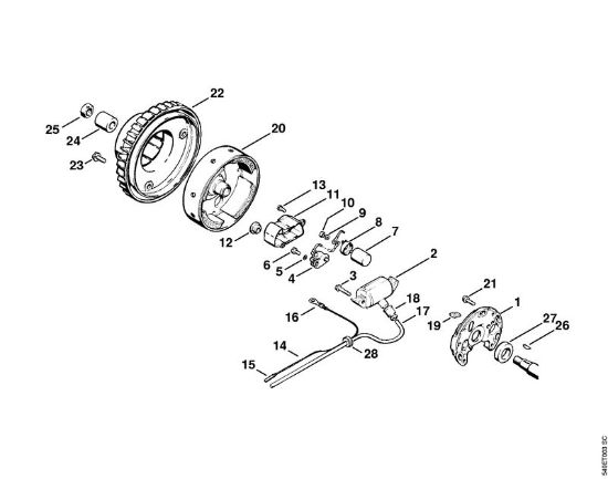 Ignition system Gasoline chain saws (MS) MS 720 Stihl