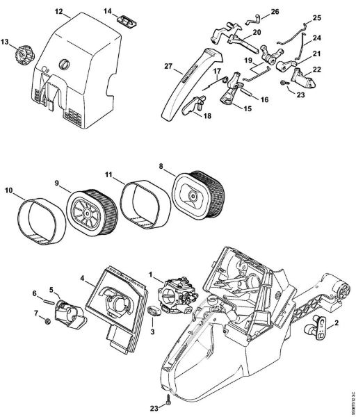 Air filter Gasoline chain saws (MS) MS 780 Stihl