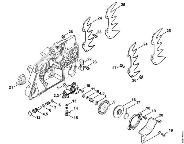 Oil pump Gasoline chain saws (MS) MS 780 Stihl