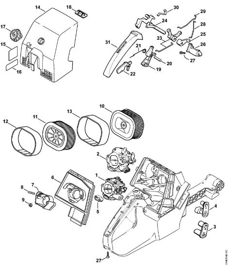Air filter Gasoline chain saws (MS) MS 880-R Stihl