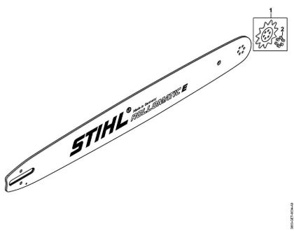 Rollomatic E 3/8 11 Teeth (.063) Guide Bars Rollomatic E 20 3/8 .063/1.6mm Stihl