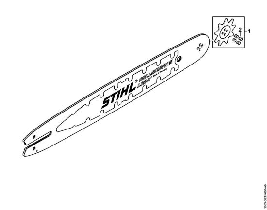 Rollomatic E Light 3/8 Picco 9 Teeth Guide Bars Rollomatic E Light 14 3/8 Picco .050/1.3mm Stihl