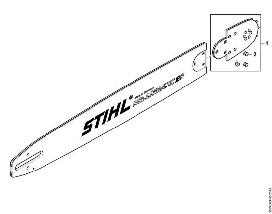 Rollomatic ES 3/8  11 Teeth Guide Bars Rollomatic ES 18 3/8 .063/1.6mm Stihl
