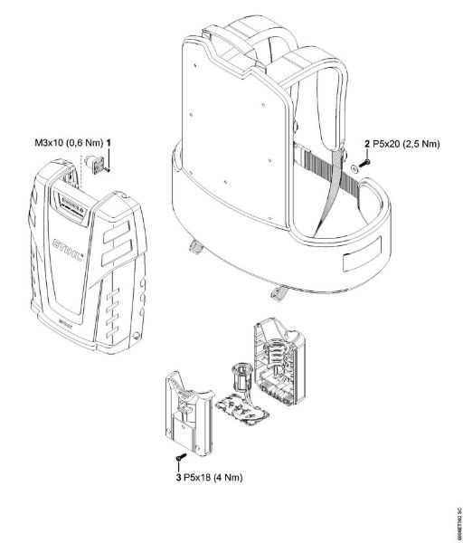Tightening torques Batteries (AK, AP, AR, AS, PS) AR 3000 Stihl
