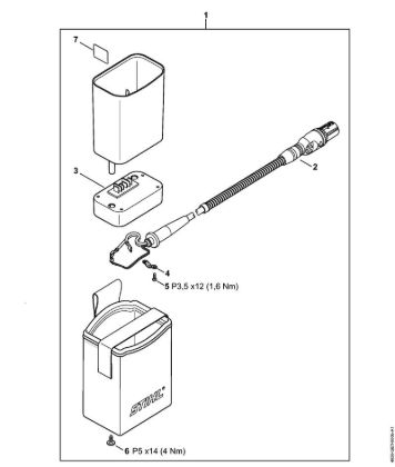 Connecting cable Battery belts AP belt bag with connecting cord Stihl