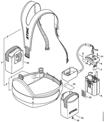 Battery belt Battery belts Battery belt Stihl