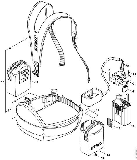 Battery belt Battery belts Battery belt Stihl