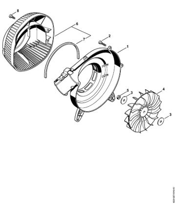 Fan housing outer, Fan wheel Blowers (BG, BR) BG 45 Stihl