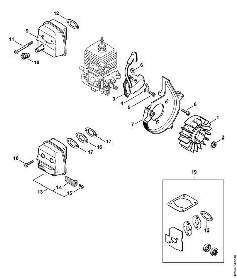 Ignition system, Muffler Blowers (BG, BR) BG 55 C Z KAT Stihl