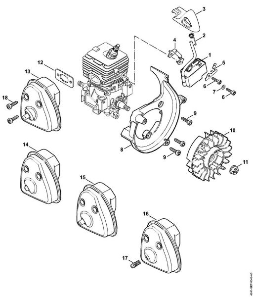 Ignition system, Muffler Blowers (BG, BR) BG 56 C-E D Stihl
