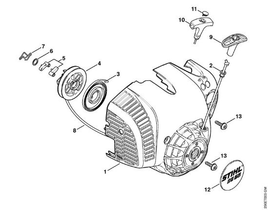 Rewind starter Blowers (BG, BR) BG 56-D Stihl