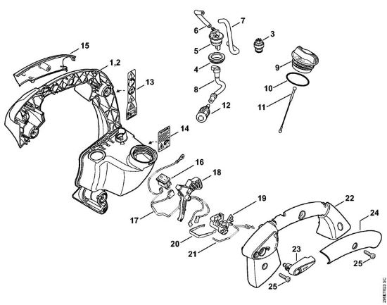 Handle frame BG 66 C Blowers (BG, BR) BG 66 C-E D Stihl