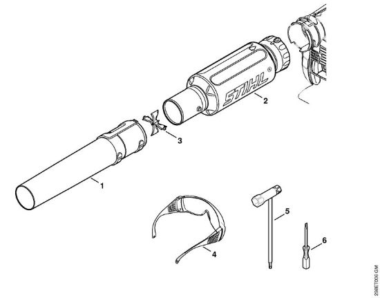 Nozzle, Extras Blowers (BG, BR) BG 66 C-E D Stihl