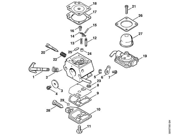 Carburetor C1Q-S47 Blowers (BG, BR) BG 75 Stihl