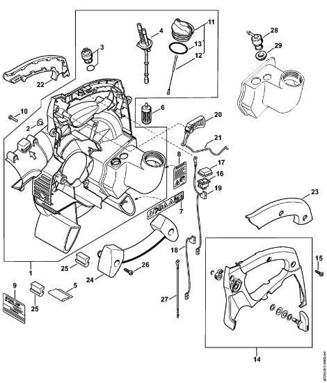 Fan housing, inside Blowers (BG, BR) BG 85-DZ Stihl
