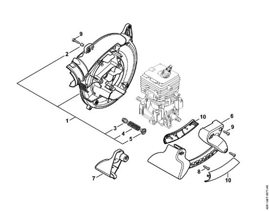 Fan housing, inside Blowers (BG, BR) BG 86 C-E Stihl
