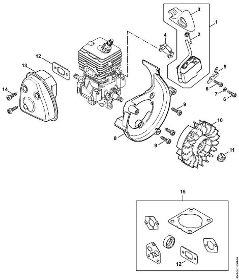 Ignition system, Muffler BG 86 C-E D, BG 86-D Blowers (BG, BR) BG 86-D Stihl