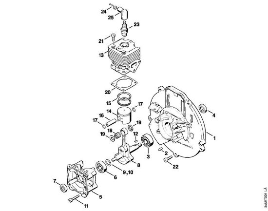 Crankcase, Cylinder Blowers (BG, BR) BR 106 Stihl