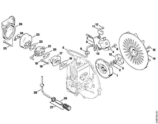 Ignition system Blowers (BG, BR) BR 106 Stihl