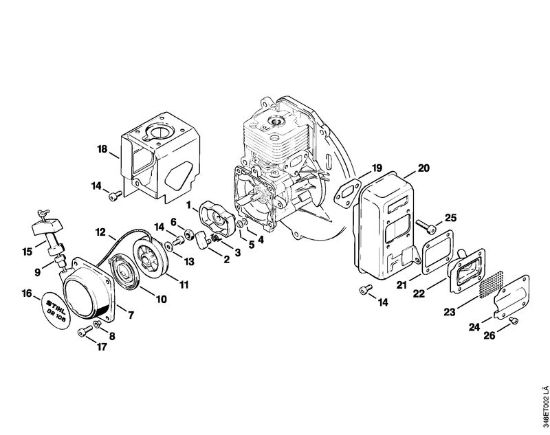 Rewind starter, Muffler Blowers (BG, BR) BR 106 Stihl