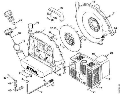 Fan housing Blowers (BG, BR) BR 320 Stihl