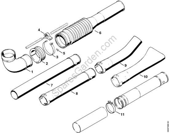 Pleated hose, Blower tube Blowers (BG, BR) BR 320 Stihl