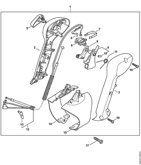 Control handle Blowers (BG, BR) BR 350 Stihl